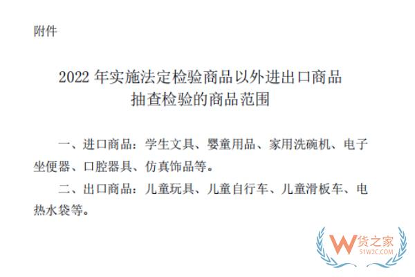 關(guān)于開展2022年度法定檢驗(yàn)商品以外進(jìn)出口商品抽查檢驗(yàn)工作的公告-貨之家